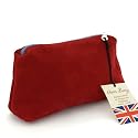 Owen Barry Handcrafted Suede Tigres Purse Poppy Red
