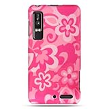 Combo Flowers Hard Case Snap On Faceplate Cover For Motorola Droid 3