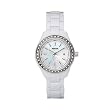 Fossil Women's ES2437 White Resin Bracelet White Mother-Of-Pearl Glitz Analog Dial Watch