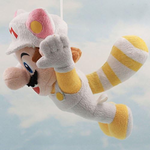 Super Mario Bros Plush White Flying Mario Doll Soft Stuffed Plush Toy Anime Collection Birthday Gifts 7.9 Inch/20cm Tall