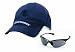 SawHorse AMBB1541 Blue Cap with (SH1541) Safety Eyewear, Smoke Lens, Crystal Black Frame