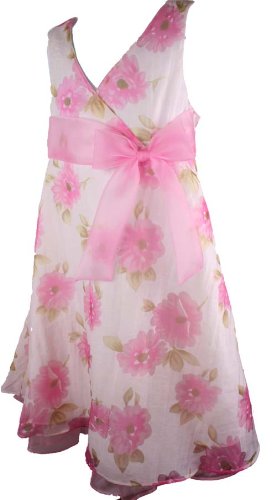 BONNIE BABY MULTI FLORAL BURNOUT DRESS, PINK