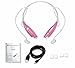 Wireless Bluetooth Headset - With Microphone and Voice Guidance (Pink)
