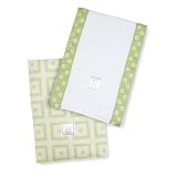 Swaddle Designs Baby Burpies (set of 2): Fresh Pastels Pastel Kiwi Mod Squares