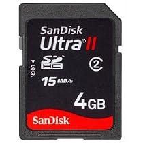 SanDisk Ultra II SDHC 4GB SD Memory Card (SDSDRH-004G-A11, US Retail Package)
