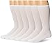 Hanes Men's 6 Pack X-Temp Arch Support Crew Socks, White, 10-13/Shoe Size 6-12