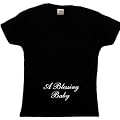 Flirty Diva Tees Woman's LooseFit T-Shirt-A Blessing Baby-Black