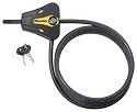 Master Lock 8419DPF 6-Feet by 5/16-Inch Python Adjustable Locking Cable, Braided Steel, Yellow and Black Contractor Color