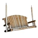 Lakeland Mills 5-Foot Cedar Log Porch Swing, Natural