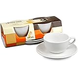 Konitz Coffee Bar Mugs/Saucers, Set of 2