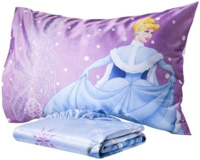 Disney Princess Cinderella Snow Spell Micro Mink Fitted Sheet and Pillow Case