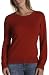 Red Moon Women's Long Sleeve Cashmere Jersey Crew Neck Sweater