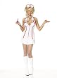 Sexy Naughty Nurse Costume Zipper Front Mini Dress 3 Piece Set