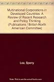 Multinational corporations in developed countries : a review of recent research and policy thinking