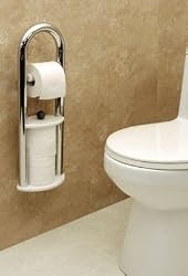Invisia Toilet Roll Holder with Grab Bar