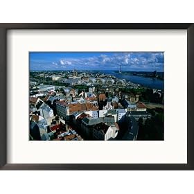 Cityscape from St. Peter's Church, Riga, Latvia, Collections Framed Photographic Poster Print by Jane Sweeney, 21x17