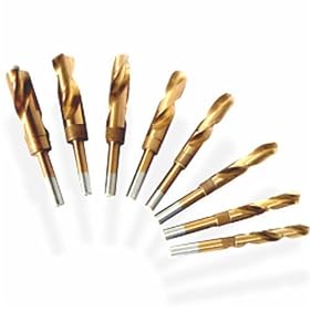 Industrial-Duty COBALT Silver and Demming Reduced-Shank Drill Bit Set by Neiko Tools