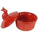 Provence Rabbit Pate Oven Crock Red