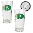 Boston Celtics NBA 2pc Pint Ale Glass Set with Basketball Bottom - Oval Logo by Great American Products