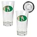 Boston Celtics NBA 2pc Pint Ale Glass Set with Basketball Bottom - Oval Logo by Great American Products