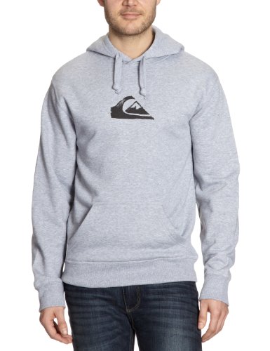 Quiksilver Herren Kapuzen Hoody Rib Logo, light grey heat, 60-62, KMMSW911Q, XXL