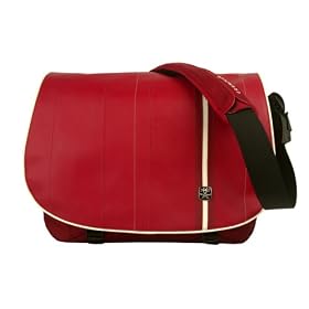 Crumpler Ugly Divorce 15"W Leather Laptop Shoulder Bag - Red