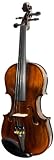 Mendini 4/4 MV650 Ebony Fitted, Flamed 1-Piece Back Solid Maple Wood Violin with Case, Tuner, Bows and more - Full Size