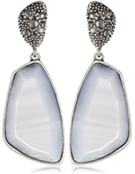 Kenneth Cole New York "Urban Marcasite" Geometric Stone Drop Earrings