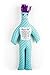 Dammit Doll - Classic Dammit Doll - Taches De Rousseur - Multi Dots on Turquoise , Purple Hair - Stress Relief, Gag Gift