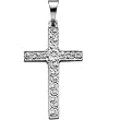 Platinum Cross Pendant - 20.00x13.00mm