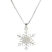 Sterling Silver Snowflake Pendant Necklace