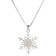 Sterling Silver Snowflake Pendant Necklace