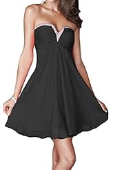 Girls Strapless Short Chiffon Homecoming Dress/Prom Dress 