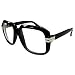 Run DMC Rapper Retro Large Clear Lens Eye Glasses Black