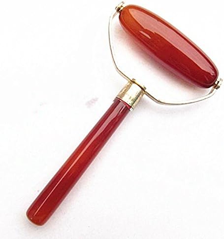 Ewin24 2PCS Red Agate Massage Roller Face Neck Body Skin Beauty Tool