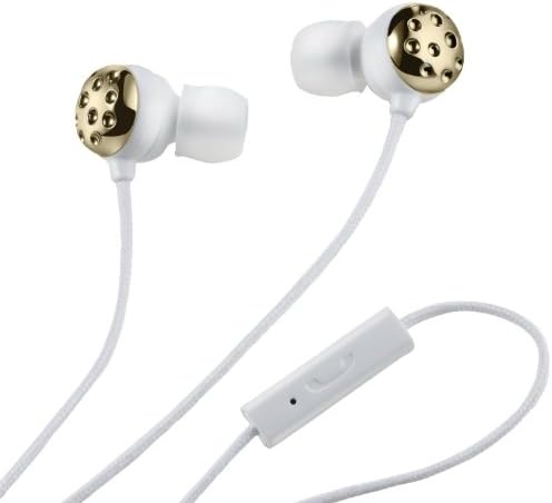 Altec Lansing Tangle-Free Earbud Stereo Headphones w/ Inline Mic and Remote Gold