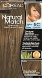 L'Oreal Natural Match No-Ammonia Color-Calibrated Creme, Medium Ash Brown, 5C Cooler