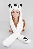 Christmas Hat Cartoon Animal Panda Hat with Paws Plush Soft Warm Cap Hat