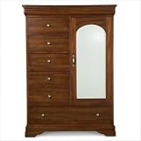 French Classics Solid Cherry Wardrobe Chest in Satin Cherry Finish