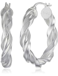 Sterling Silver Twist Hoop Earrings