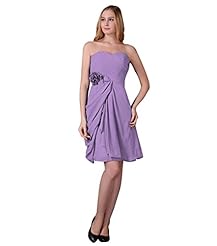 Ruched Belted Short Chiffon Evening Dress/Prom Dress/Party Dress 