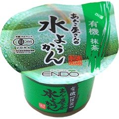〔ムソー遠藤製餡〕有機水ようかん 抹茶（100g）　24セット【33493】