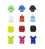 Lurch 210200 Glasmarkierer Silikon Happy Monster 12er Set