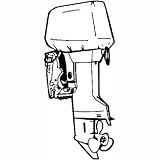 Carver Industries Inc Universal Outboard Motor Covers Gray Poly Guard II Size MC-200HP Fits Up To 200HP