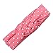 DZT1968(TM)Baby Girl Newest Round Dot Turban Headband Head Wrap Knotted Hair Band (Pink)