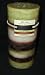 Kitchen & Housewares : Green & Brown Layered Pillar Scented Candle