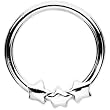 Silver 925 Triple Star Closure Ring