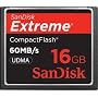 SanDisk 16GB 60MB/s Extreme Compact Flash Card SDCFX-016G-A61   (US Retail Package)