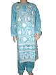 Picton Blue Embroidered India Cotton Girls Salwar Kameez