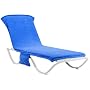 The Bahama Towel Company 500-Gram Bahama Chaise Cover with 10-Inch Slip-on Back and Side Pocket, Sea Blue